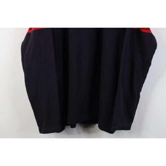 Vtg 90s Polo Sport Ralph Lauren Mens L Spell Out Striped Knit Half Zip Sweater - Picture 3 of 14